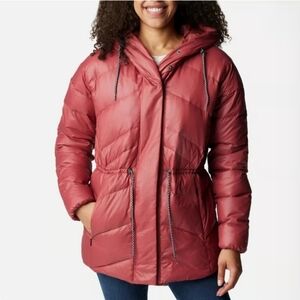COLUMBIA Icy Heights II SPORTSWEAR Down Puffer Parka Jacket Red Terracotta M